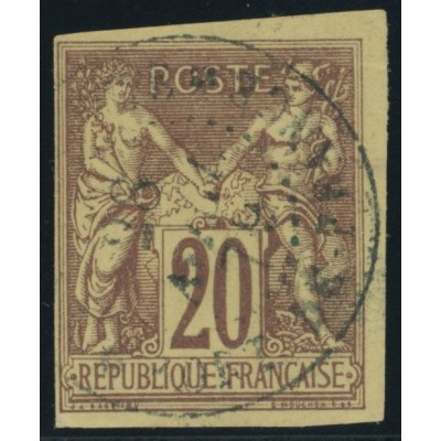 Sage Type II YT 34 - 20 c. brun-lilas - Oblitere cote 12 euro