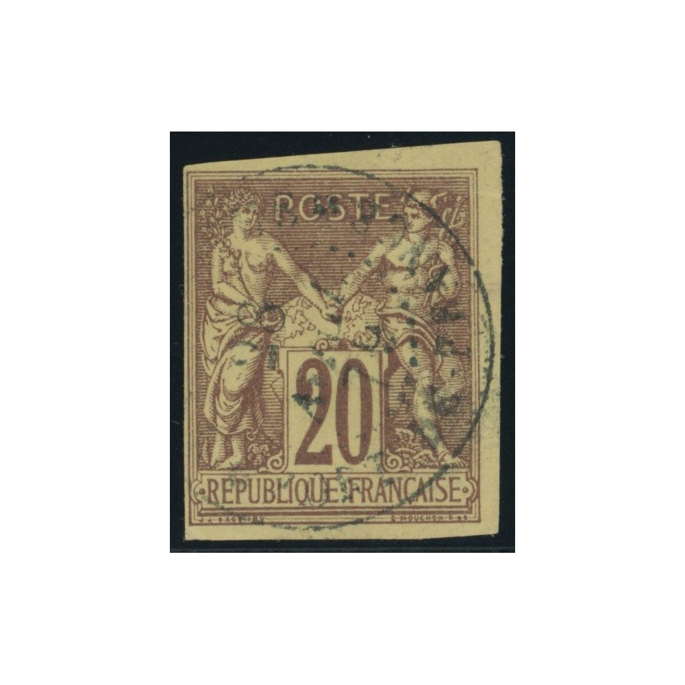 Sage Type II YT 34 - 20 c. brun-lilas - Oblitere cote 12 euro