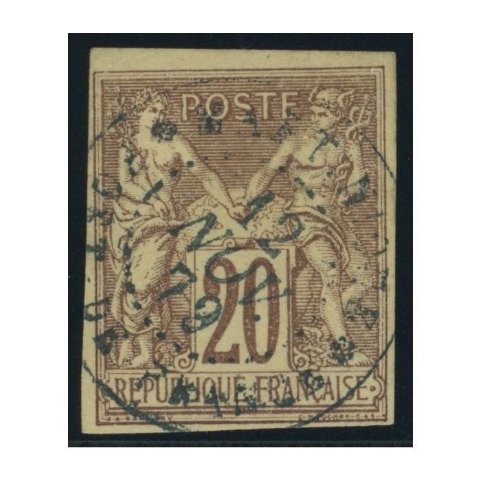 Sage Type II YT 34 - 20 c. brun-lilas - Oblitere cote 12 euro