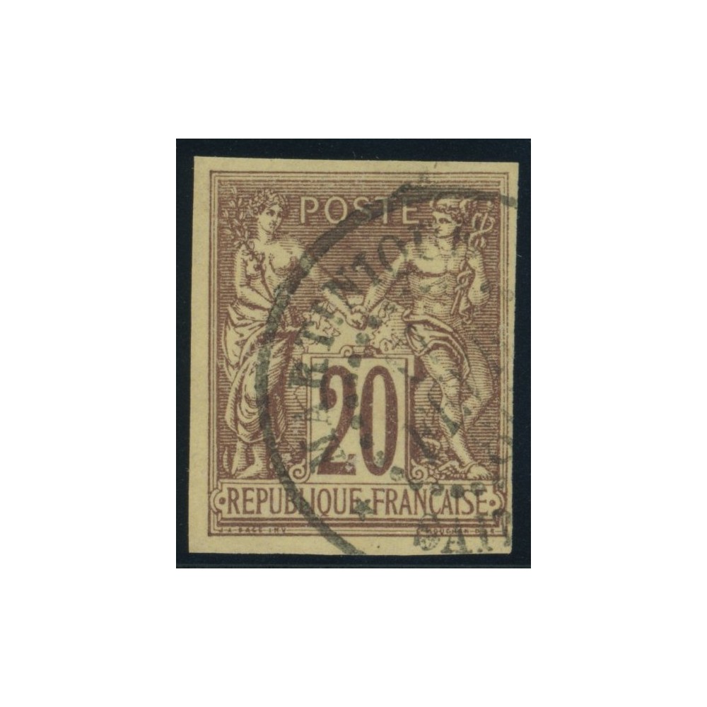 Sage Type II YT 34 - 20 c. brun-lilas - Oblitere cote 12 euro