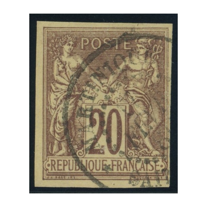 Sage Type II YT 34 - 20 c. brun-lilas - Oblitere cote 12 euro