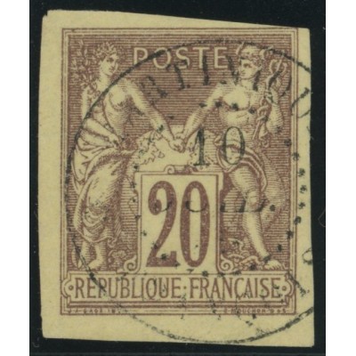 Sage Type II YT 34 - 20 c. brun-lilas - Oblitere cote 12 euro