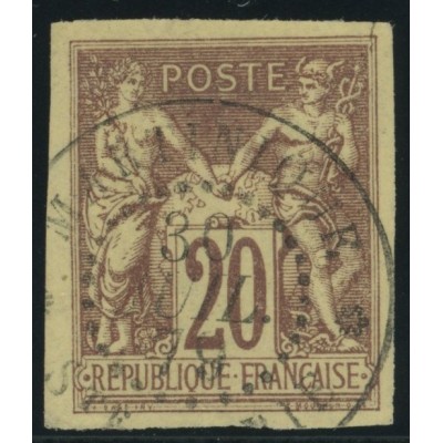 Sage Type II YT 34 - 20 c. brun-lilas - Oblitere cote 12 euro