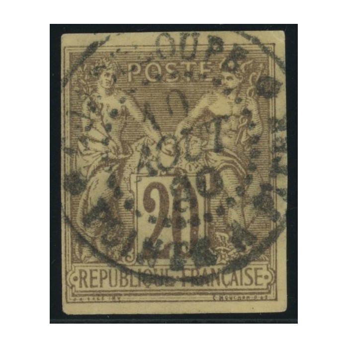 Sage Type II YT 34 - 20 c. brun-lilas - Oblitere cote 12 euro