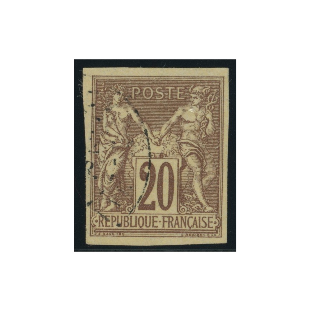 Sage Type II YT 34 - 20 c. brun-lilas - Oblitere cote 12 euro