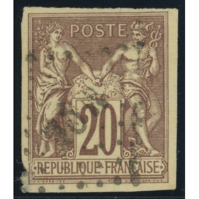 Sage Type II YT 34 - 20 c. brun-lilas - Oblitere cote 12 euro