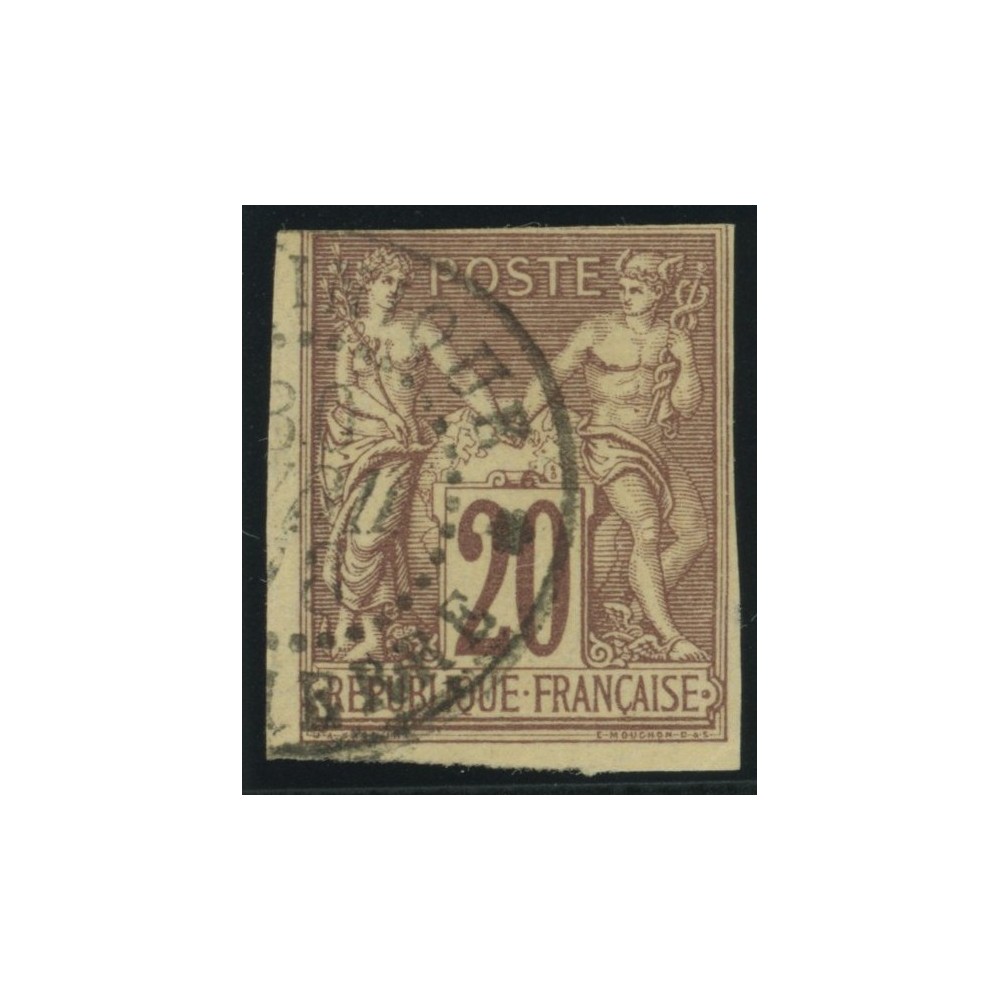 Sage Type II YT 34 - 20 c. brun-lilas - Oblitere cote 12 euro