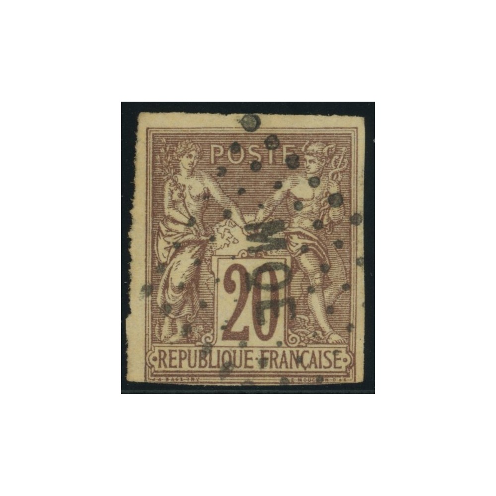 Sage Type II YT 34 - 20 c. brun-lilas - Oblitere cote 12 euro