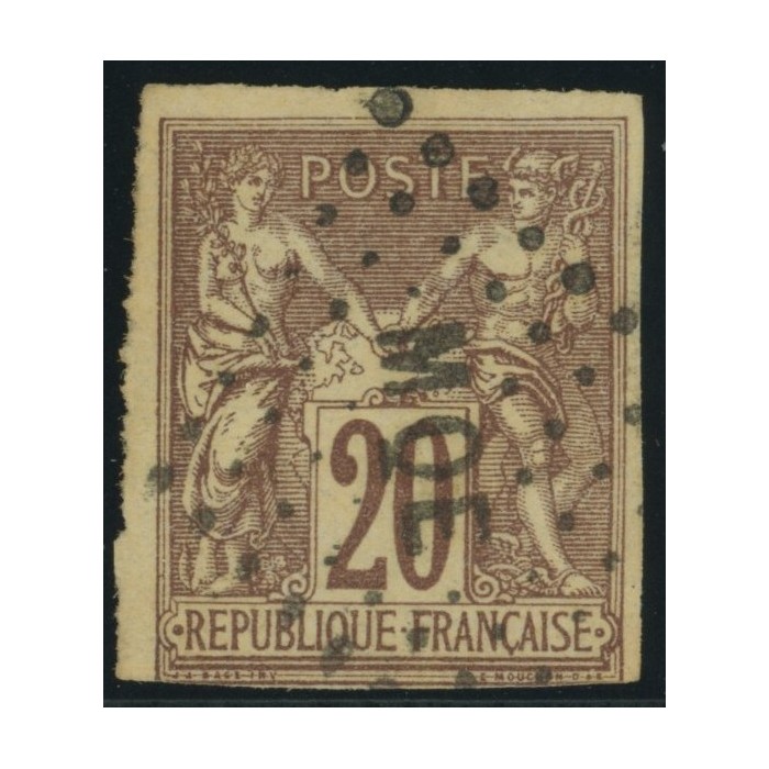 Sage Type II YT 34 - 20 c. brun-lilas - Oblitere cote 12 euro