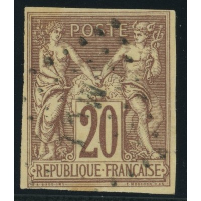 Sage Type II YT 34 - 20 c. brun-lilas - Oblitere cote 12 euro