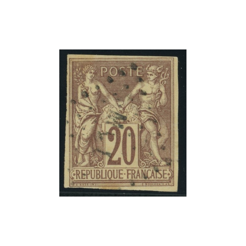 Sage Type II YT 34 - 20 c. brun-lilas - Oblitere cote 12 euro