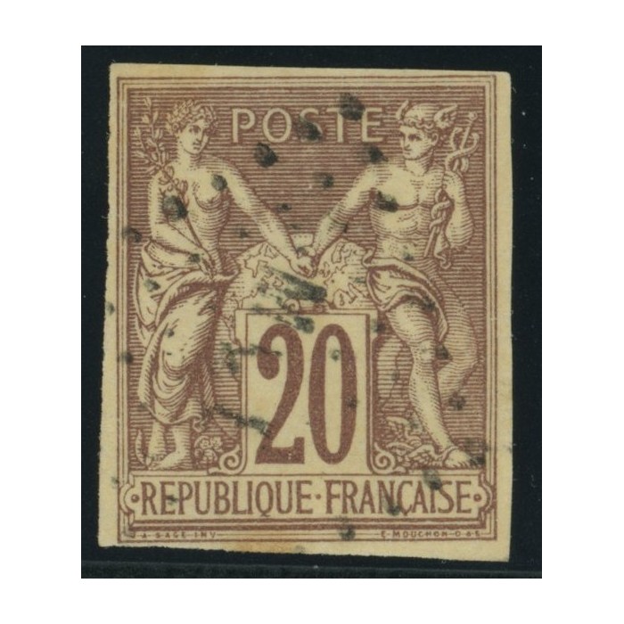 Sage Type II YT 34 - 20 c. brun-lilas - Oblitere cote 12 euro