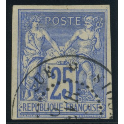 Sage Type III YT 36 - 25 c. outremer - Oblitere cote 12 euro