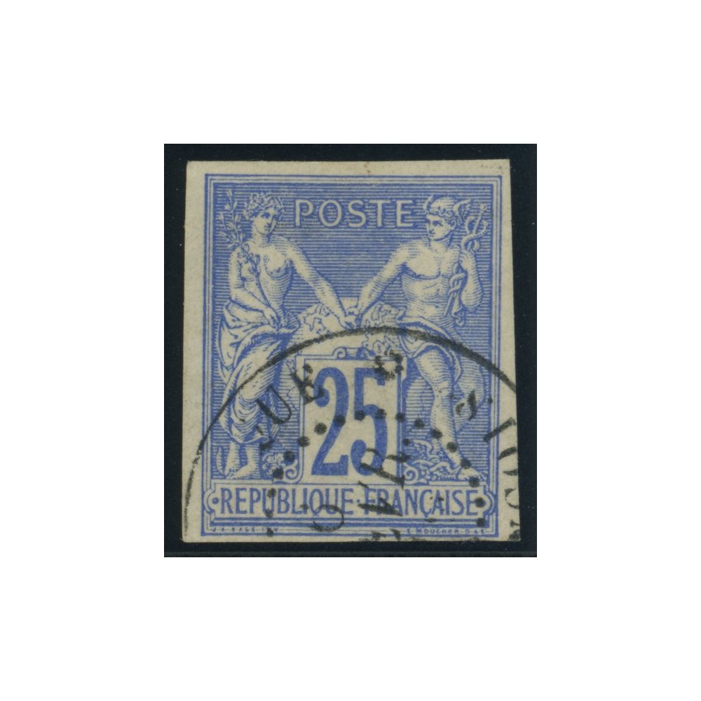 Sage Type III YT 36 - 25 c. outremer - Oblitere cote 12 euro