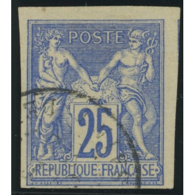 Sage Type III YT 36 - 25 c. outremer - Oblitere cote 12 euro