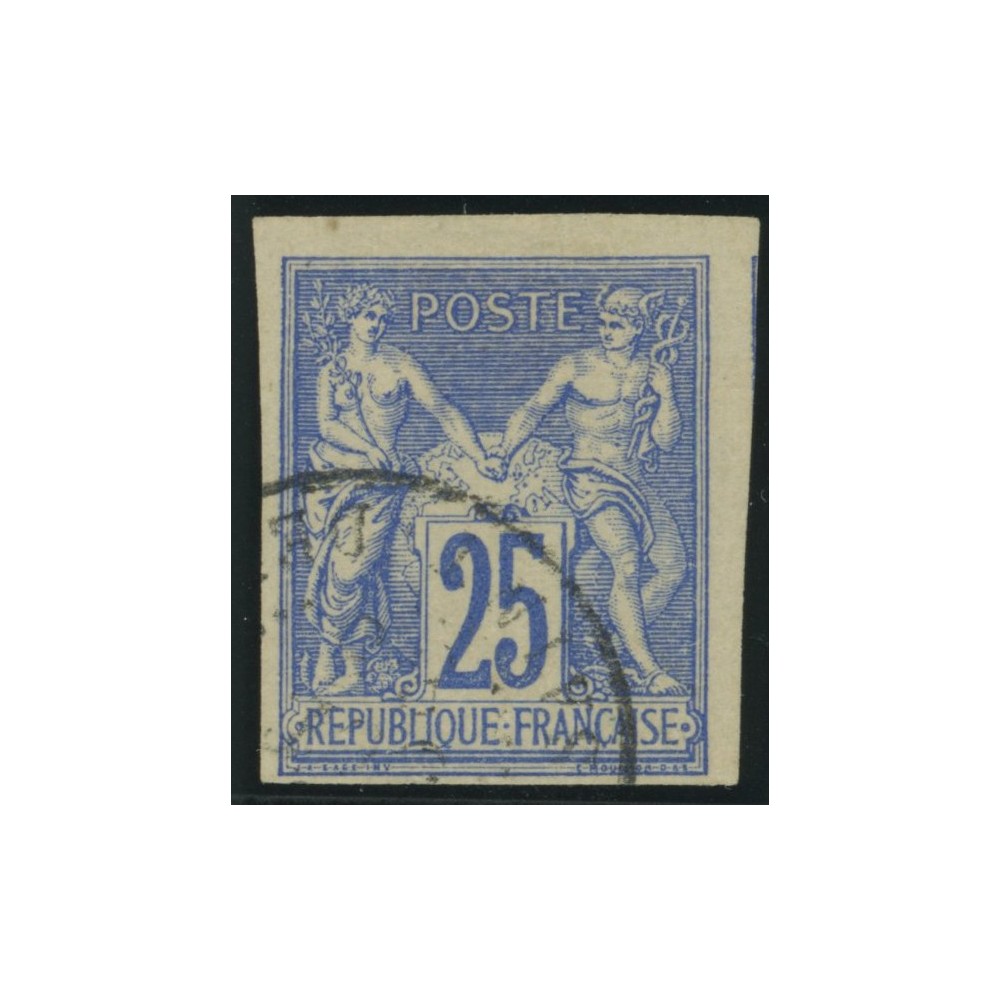 Sage Type III YT 36 - 25 c. outremer - Oblitere cote 12 euro