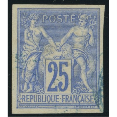 Sage Type III YT 36 - 25 c. outremer - Oblitere cote 12 euro