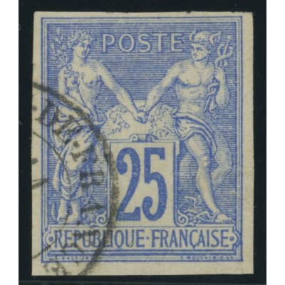 Sage Type III YT 36 - 25 c. outremer - Oblitere cote 12 euro