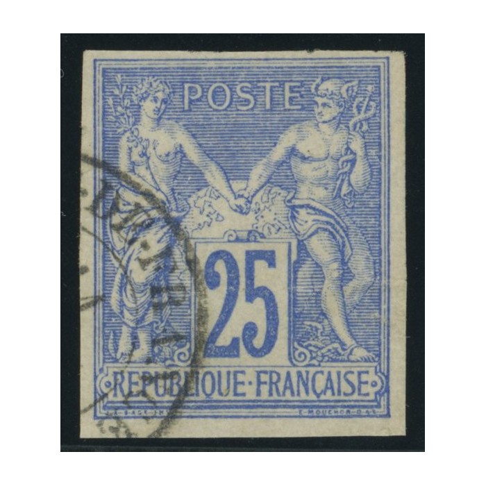 Sage Type III YT 36 - 25 c. outremer - Oblitere cote 12 euro