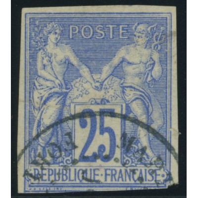 Sage Type III YT 36 - 25 c. outremer - Oblitere cote 12 euro