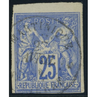 Sage Type III YT 36 - 25 c. outremer - Oblitere cote 12 euro