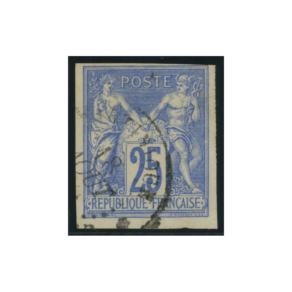 Sage Type III YT 36 - 25 c. outremer - Oblitere cote 12 euro