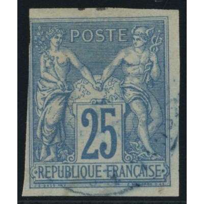 Sage Type III YT 35 - 25 c. bleu - Oblitere cote 230 euro