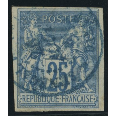 Sage Type III YT 35 - 25 c. bleu - Oblitere cote 230 euro