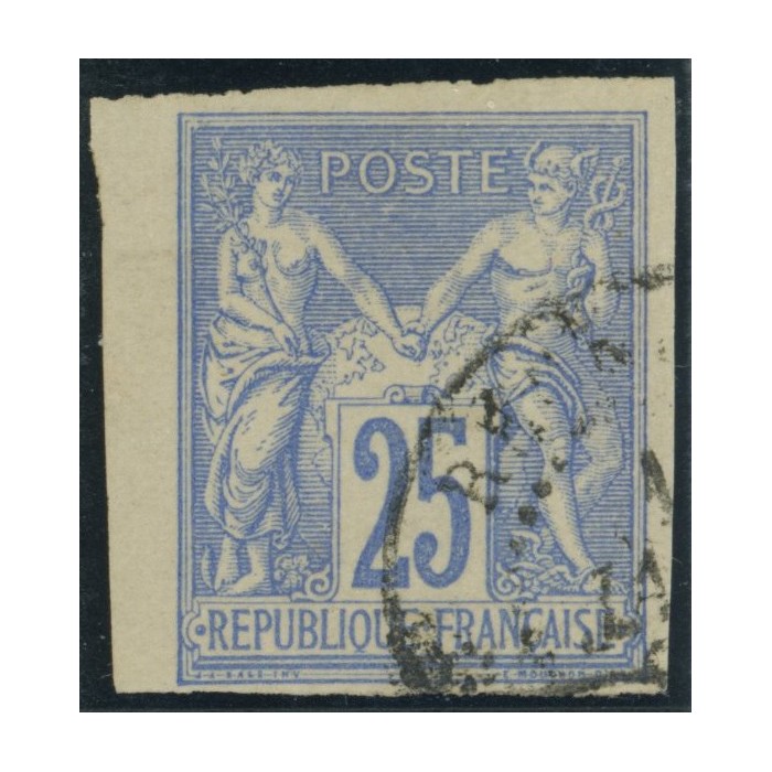 Sage Type III YT 36 - 25 c. outremer - Oblitere cote 12 euro