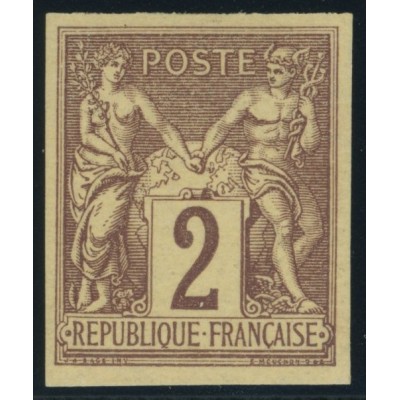 Sage Type II YT 38 - 2 c. lilas-brun - Neuf x cote 30 euro