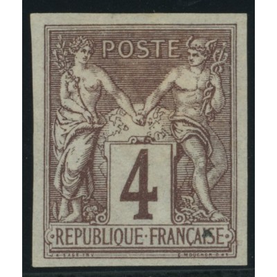 Sage Type II YT 39 - 4 c. lilas-brun s. gris - Neuf x cote 48 euro