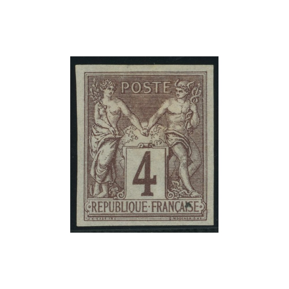 Sage Type II YT 39 - 4 c. lilas-brun s. gris - Neuf x cote 48 euro