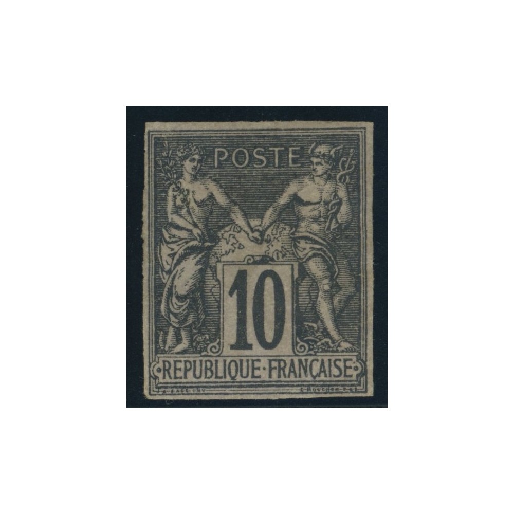 Sage Type II YT 40 - 10 c. noir s. lilas - Neuf x cote 165 euro