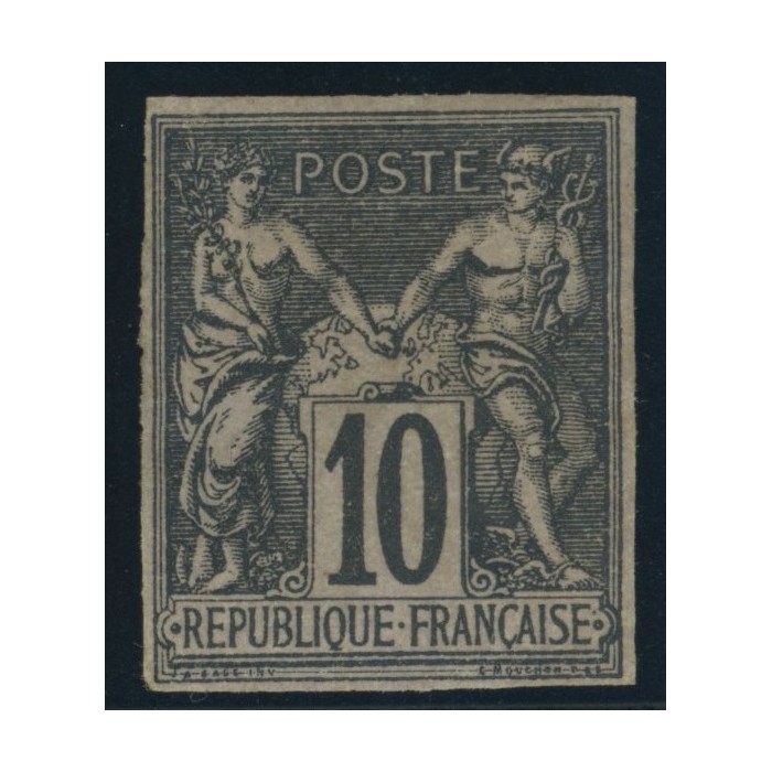 Sage Type II YT 40 - 10 c. noir s. lilas - Neuf x cote 165 euro