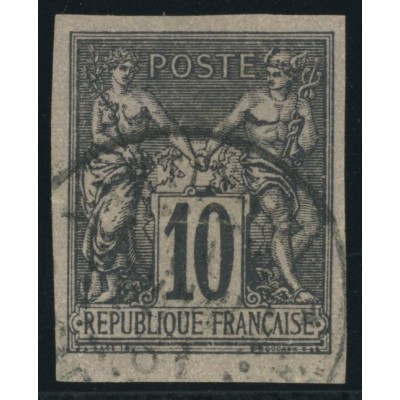 Sage Type II YT 40 - 10 c. noir s. lilas - Oblitere cote 35 euro