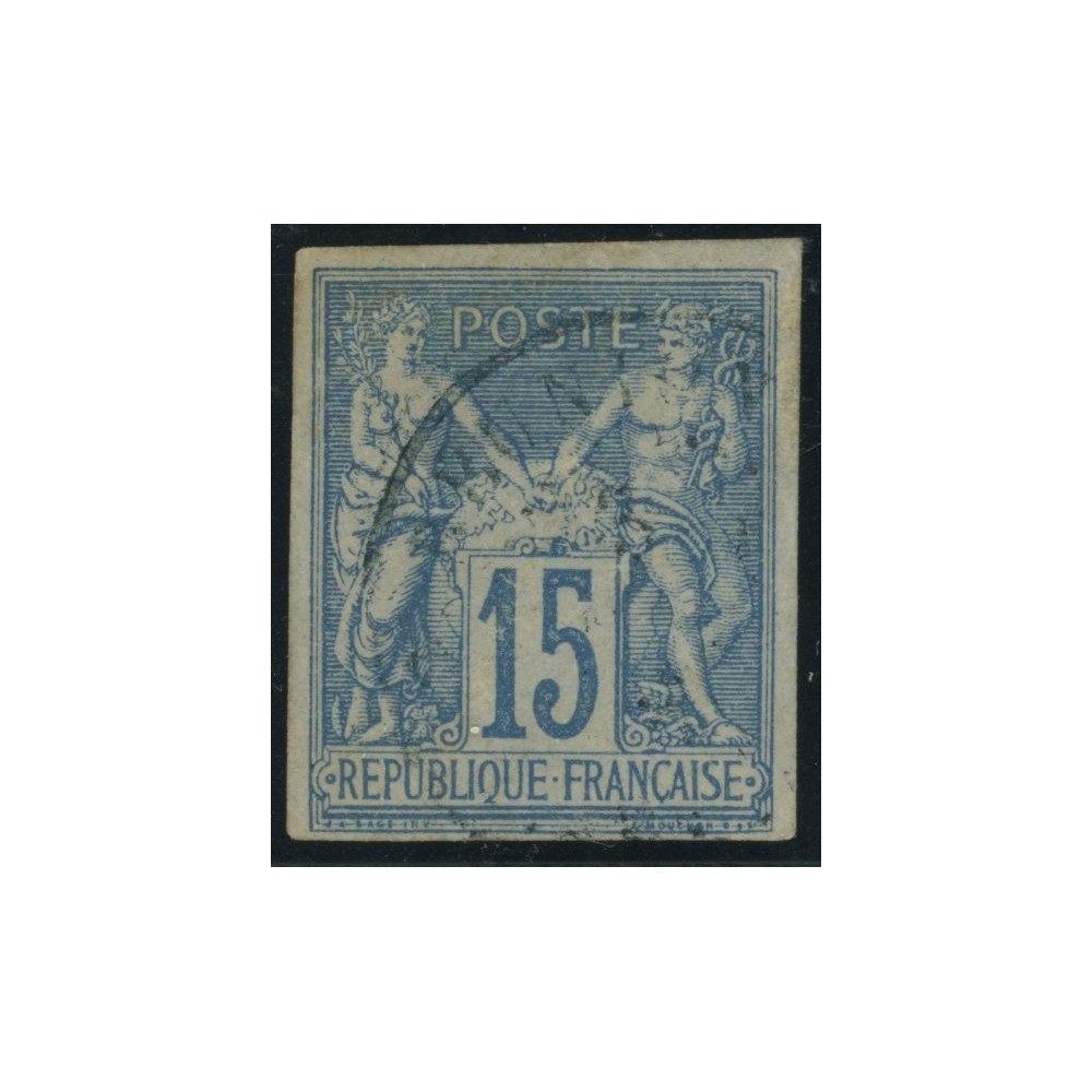 Sage Type II YT 41 - 15 c. bleu - Oblitere cote 25 euro