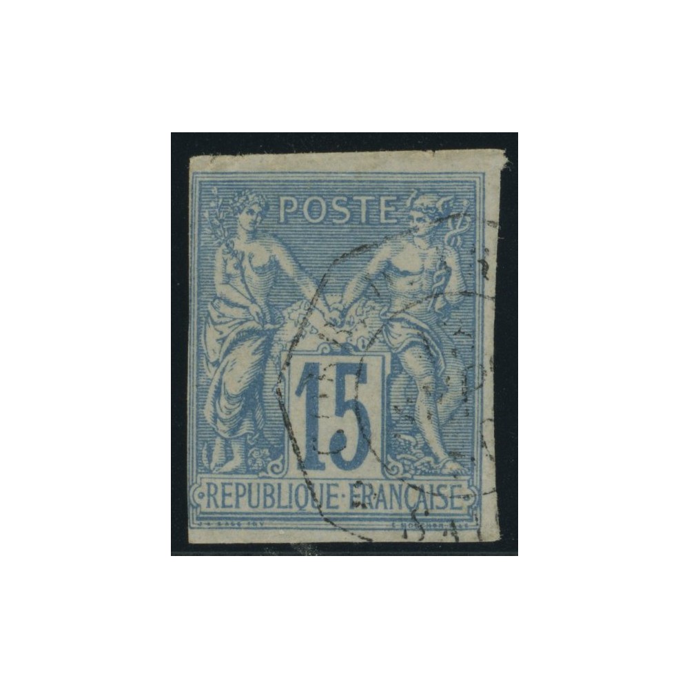 Sage Type II YT 41 - 15 c. bleu - Oblitere cote 25 euro