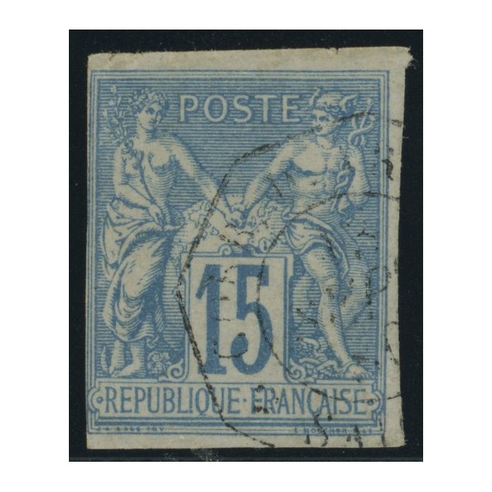 Sage Type II YT 41 - 15 c. bleu - Oblitere cote 25 euro
