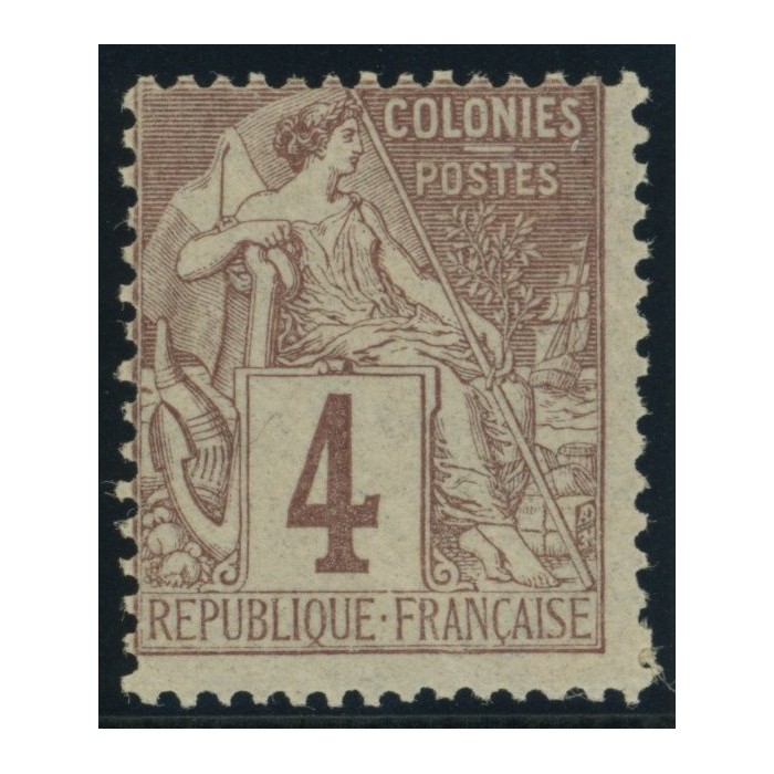 Alphée Dubois YT 48 - 4 c. lilas-brun s. gris - Neuf x cote 7,5 euro