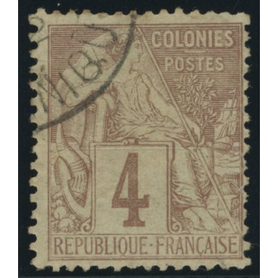 Alphée Dubois YT 48 - 4 c. lilas-brun s. gris - Oblitere cote 6,5 euro