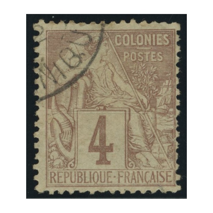 Alphée Dubois YT 48 - 4 c. lilas-brun s. gris - Oblitere cote 6,5 euro