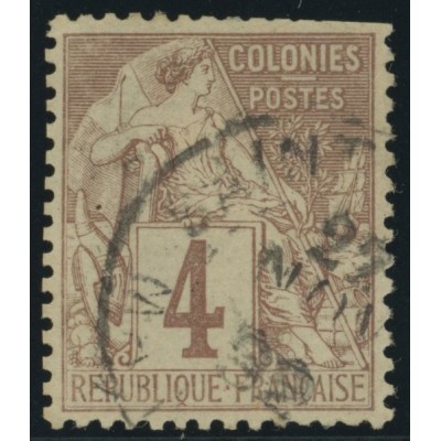 Alphée Dubois YT 48 - 4 c. lilas-brun s. gris - Oblitere cote 6,5 euro