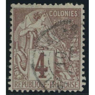 Alphée Dubois YT 48 - 4 c. lilas-brun s. gris - Oblitere cote 6,5 euro