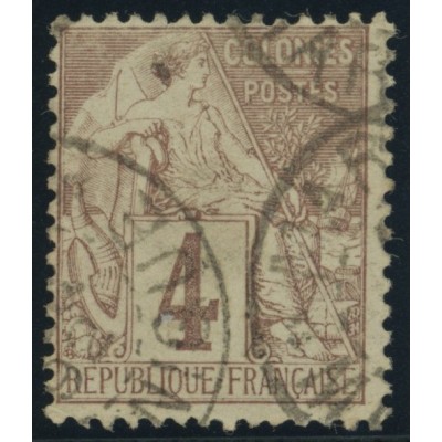 Alphée Dubois YT 48 - 4 c. lilas-brun s. gris - Oblitere cote 6,5 euro