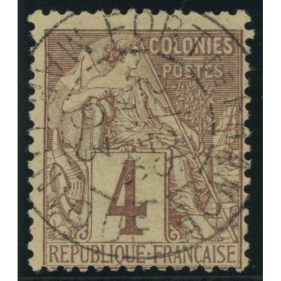 Alphée Dubois YT 48 - 4 c. lilas-brun s. gris - Oblitere cote 6,5 euro