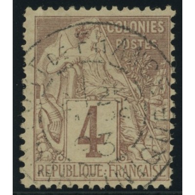 Alphée Dubois YT 48 - 4 c. lilas-brun s. gris - Oblitere cote 6,5 euro