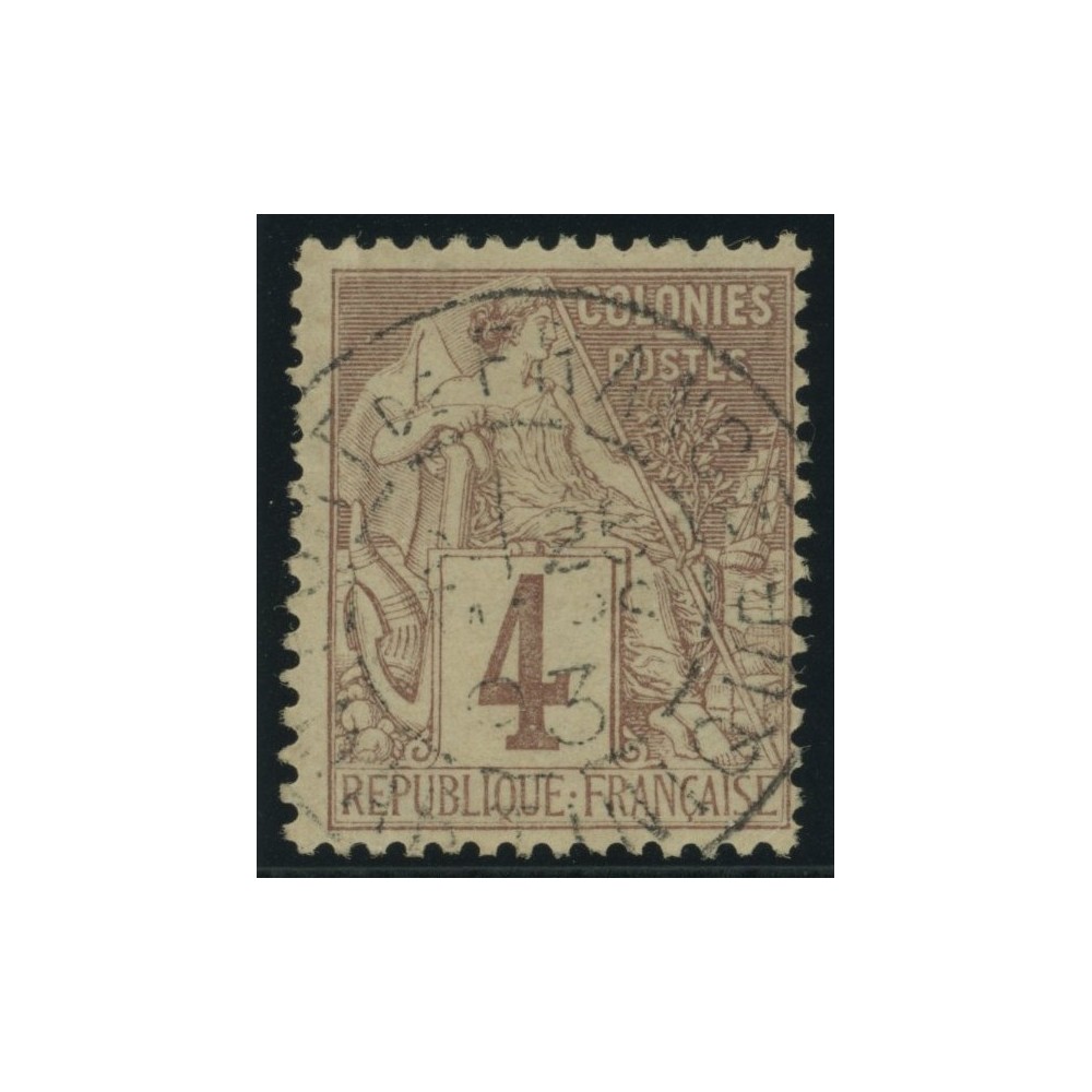 Alphée Dubois YT 48 - 4 c. lilas-brun s. gris - Oblitere cote 6,5 euro