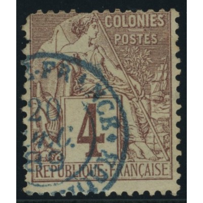 Alphée Dubois YT 48 - 4 c. lilas-brun s. gris - Oblitere cote 6,5 euro