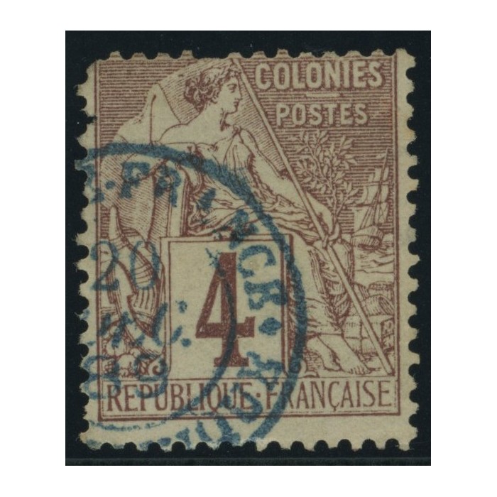 Alphée Dubois YT 48 - 4 c. lilas-brun s. gris - Oblitere cote 6,5 euro