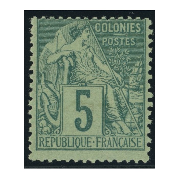 Alphée Dubois YT 49 - 5 c. vert - Neuf xx cote 17 euro